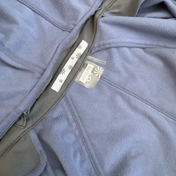 Athleta Women’s Gray Hooded Softshell trench Coat Size Large - Picture 8 of 8